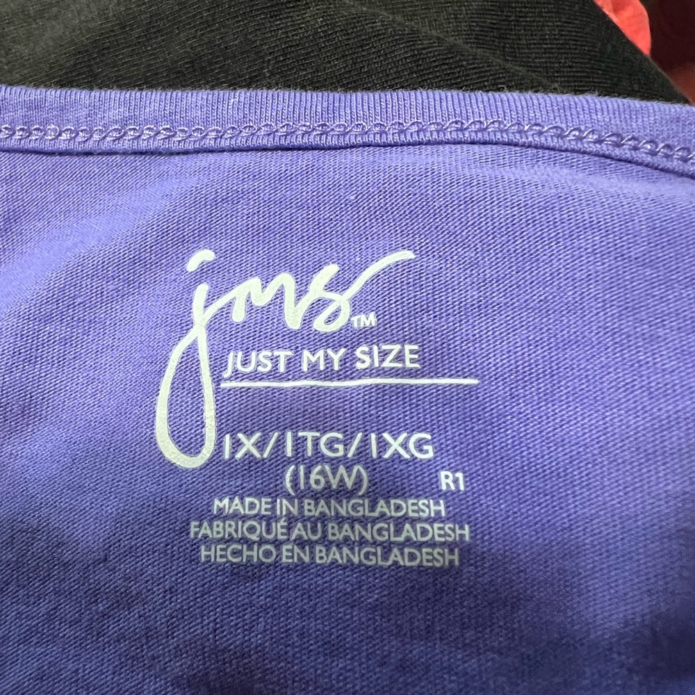 Just My Size Black and Blue Fitted Sleeveless Tank Tops - Picture 7 of 7